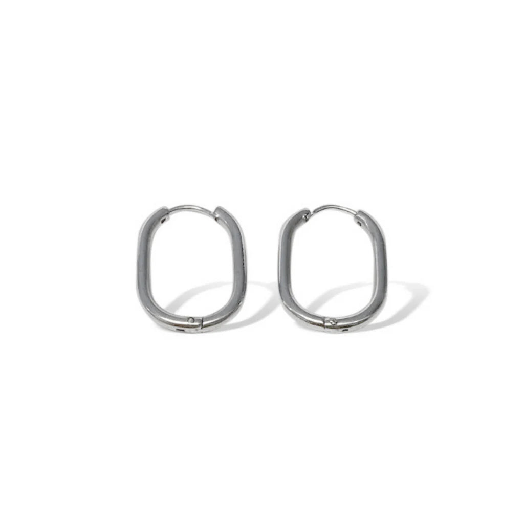Silver Huggie Hoop Earrings