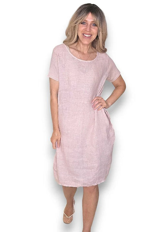 Baby Pink Plain Jungle Dress L/XL