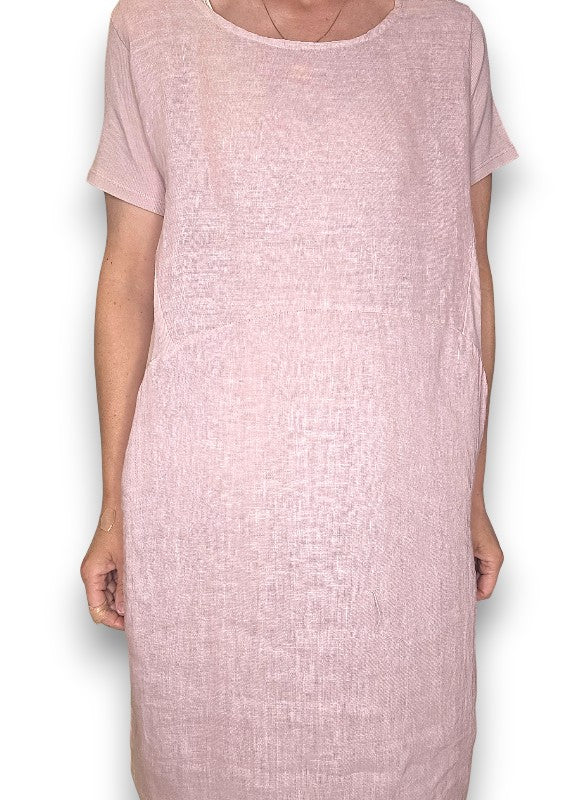 Baby Pink Plain Jungle Dress L/XL