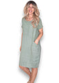 Sage Plain Jungle Dress