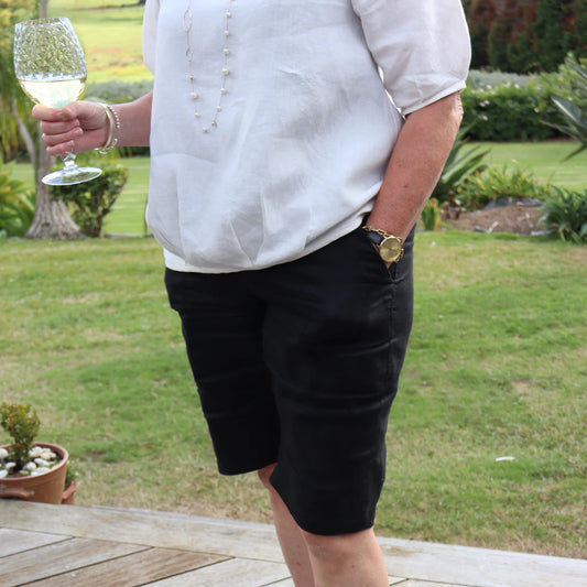 Carter The Label Linen Shorts Black XL