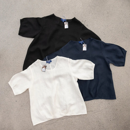 Carter The Label Linen Top Black XL