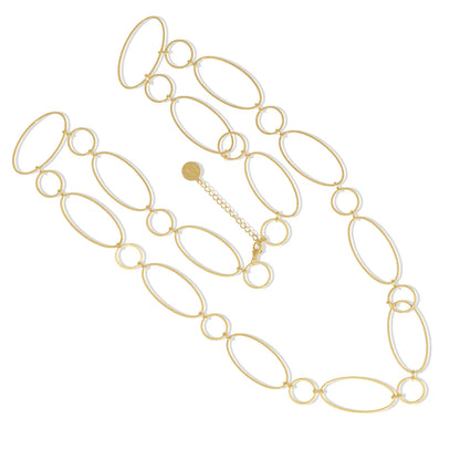 Steel Me Yellow Gold Super Link Long Necklace