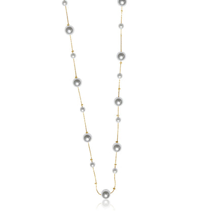 Perle Long Gold Pearl Necklace